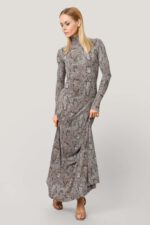 Snake Luxe Fit & Flare Maxi Dress