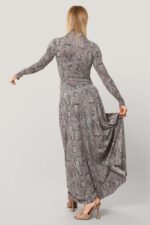 Snake Luxe Fit & Flare Maxi Dress