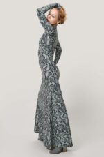 Snake Luxe Fit & Flare Maxi Dress