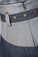 A-Line Denim High-Waisted Skirt